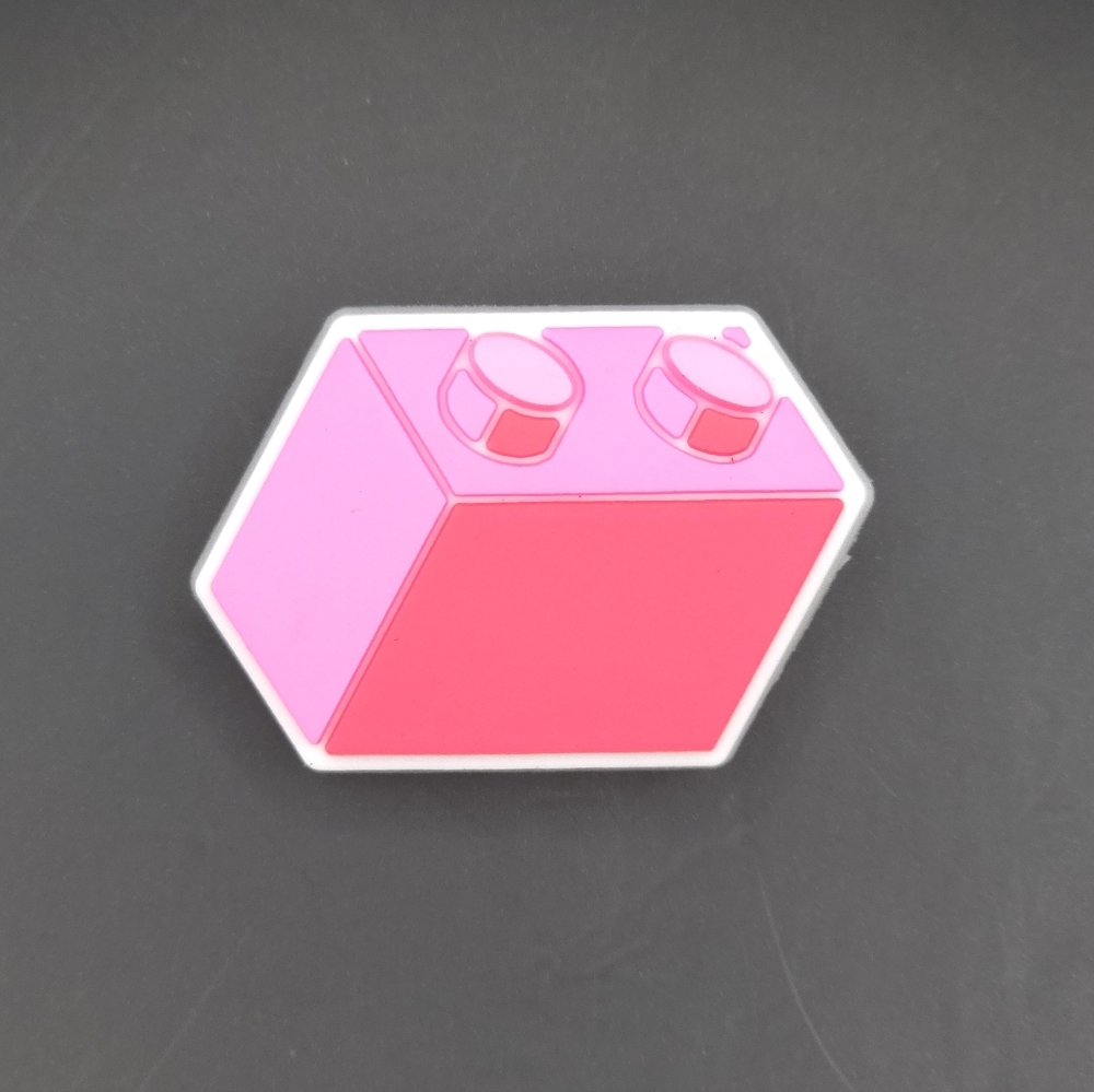 (5/$15) Pink Lego Croc Charm
